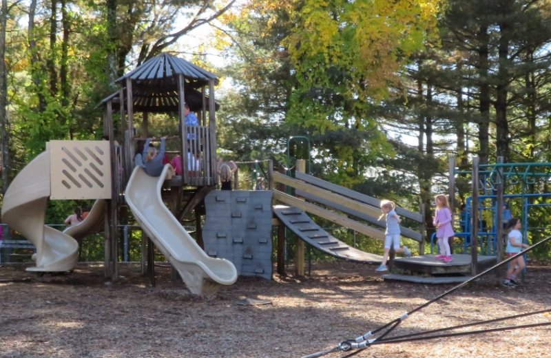 students playing on the playground