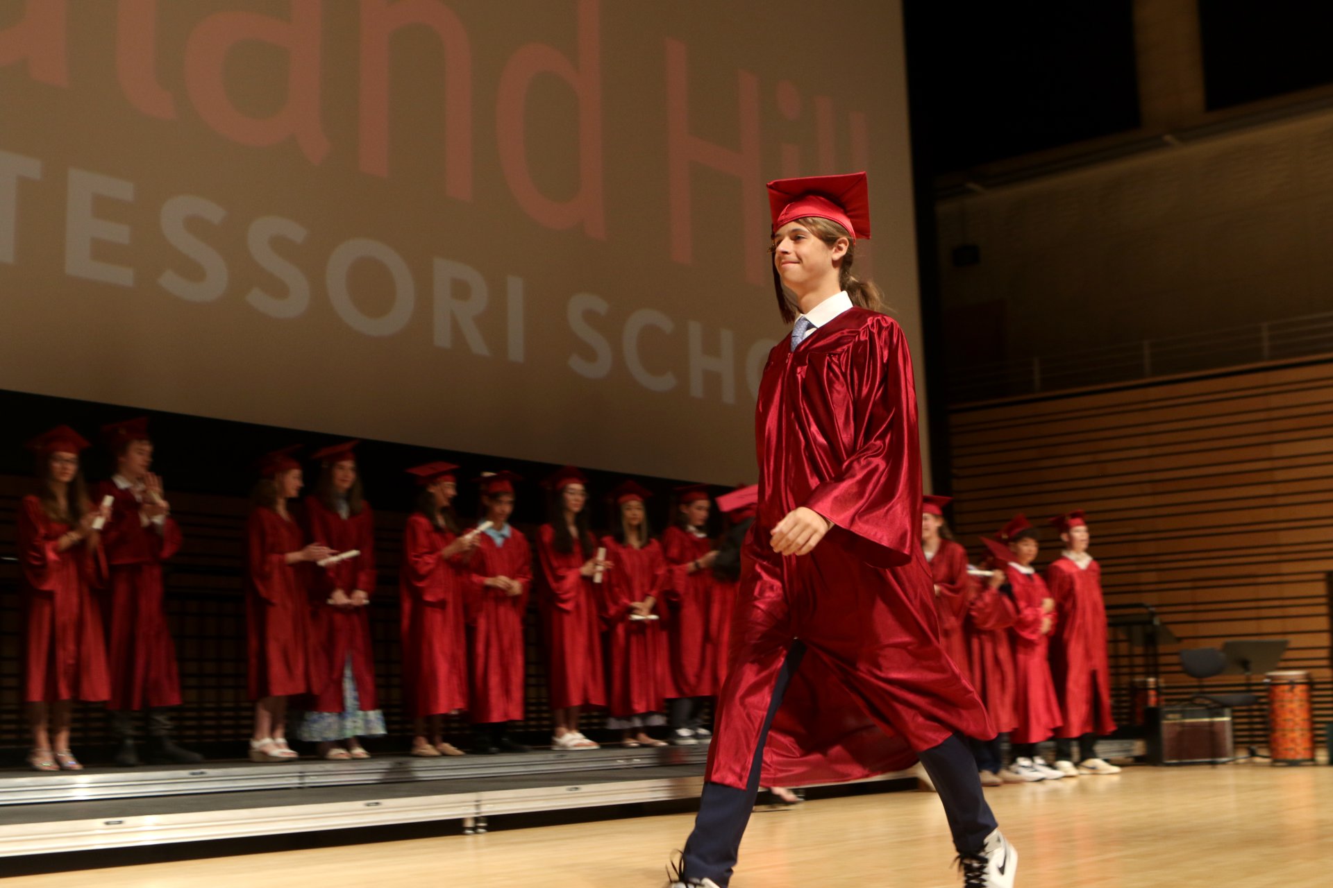WHMS graduates in cap and gowns
